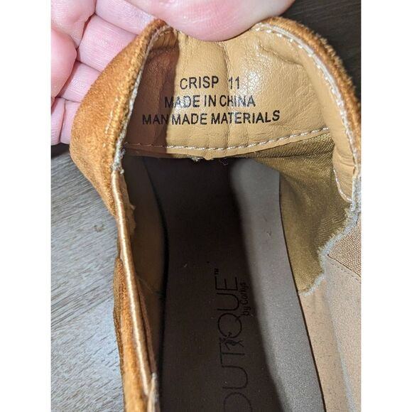 New Boutique‎ by Corkys Cognac Booties Fall Crisp Ankle Boots Shoes Women’s 11 - Picture 10 of 15